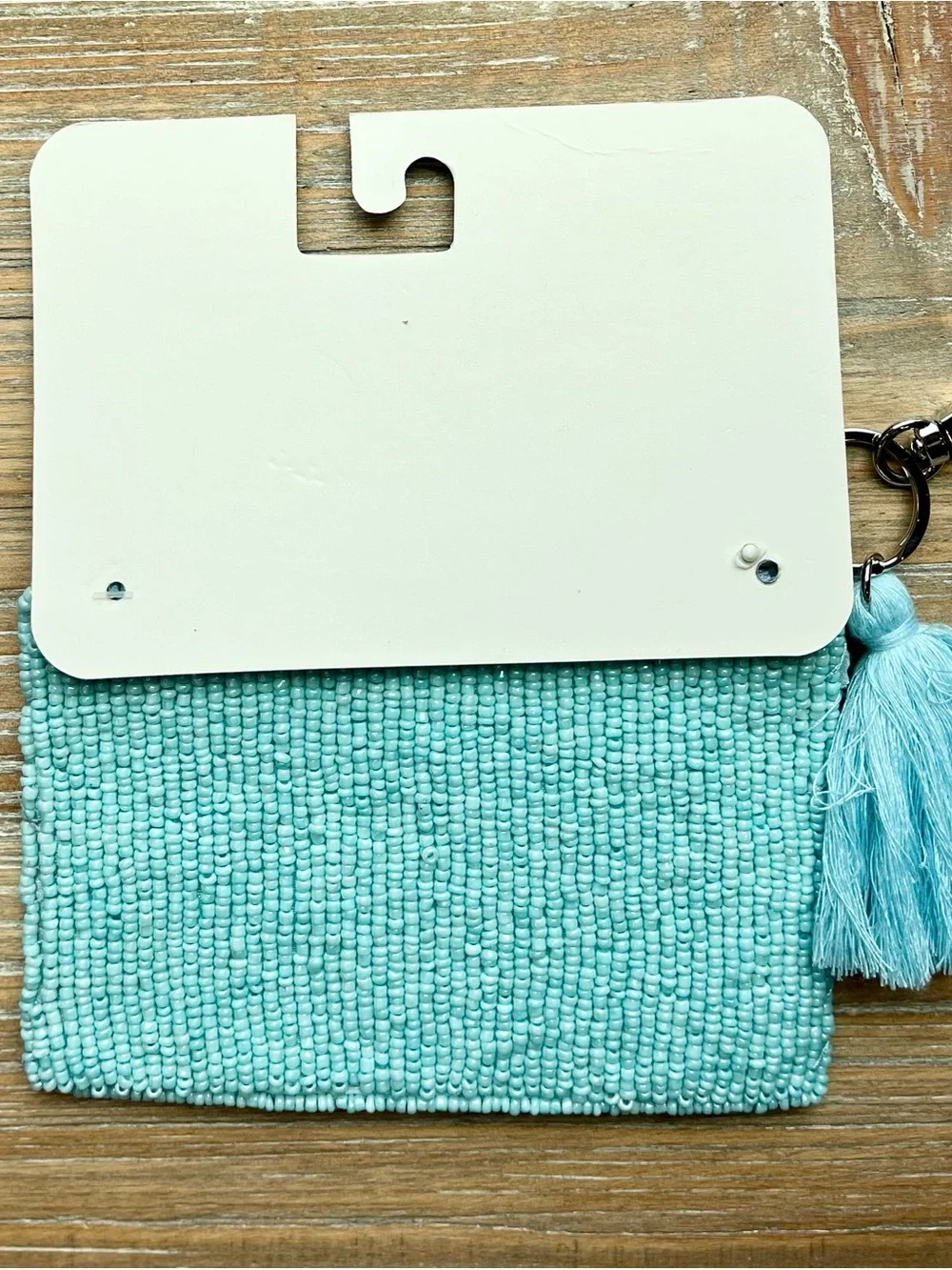 NWT Sol and Mer Beaded Swimmer Coin Purse Pouch Tassel Blue Yellow NEW